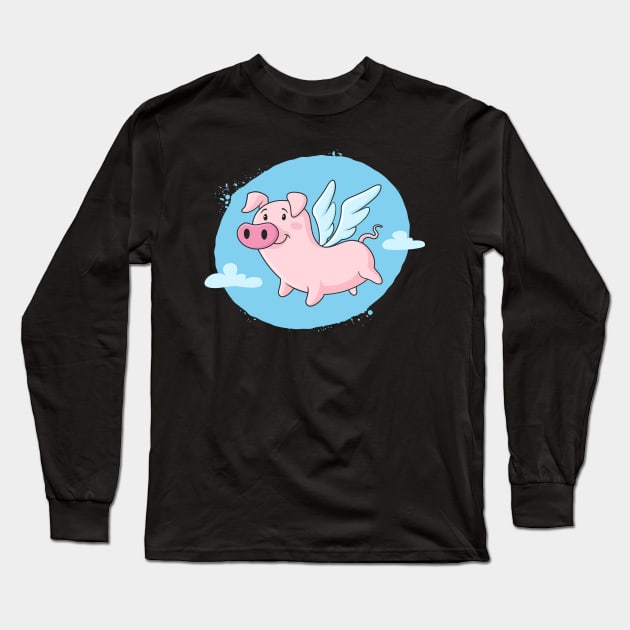 When pigs fly Long Sleeve T-Shirt by zoljo